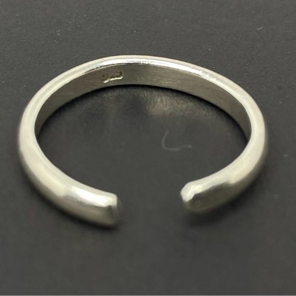 925 SILVER ADJUSTABLE PINKY RING UNISEX - Picture 7 of 10